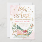 Baby Het is koud buiten het Baby shower van de Win Kaart (Voorkant)