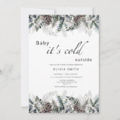 Baby het is koud buiten het baby shower van de win kaart (Voorkant)