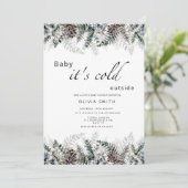 Baby het is koud buiten het baby shower van de win kaart (Staand voorkant)