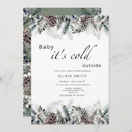 Baby het is koud buiten het baby shower van de win kaart