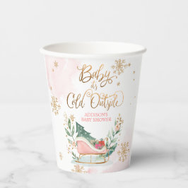 Baby Het is koud buiten het Baby shower van de Win Papieren Bekers