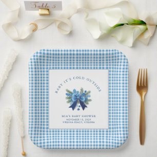 Baby Het is koud buiten het Baby shower van de win Papieren Bordje