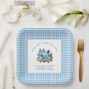 Baby Het is koud buiten het Baby shower van de win Papieren Bordje