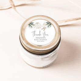 Baby Het is koud buiten het Baby shower van de win Ronde Sticker