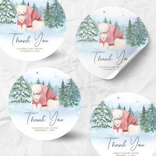Baby Het is koud buiten het Baby shower van de win Ronde Sticker
