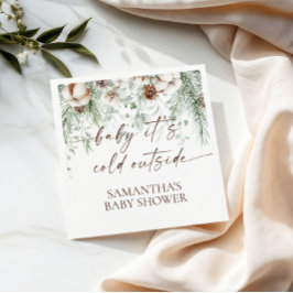 Baby Het is koud buiten het Baby shower van de win Servet
