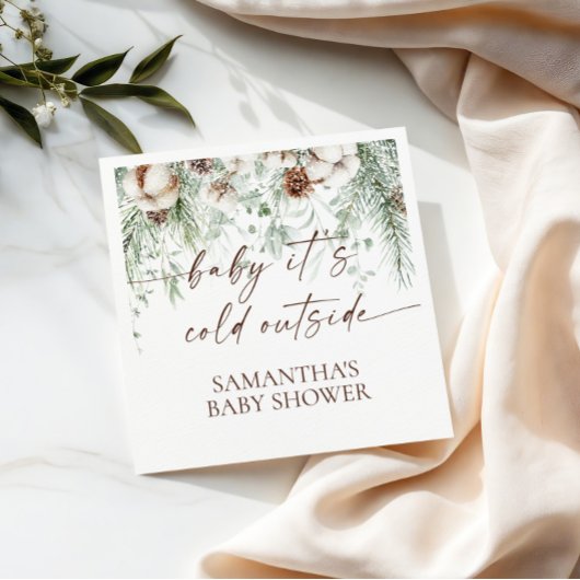 Baby Het is koud buiten het Baby shower van de win Servet