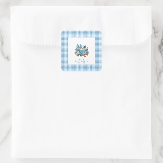 Baby Het is koud buiten het Baby shower van de win Vierkante Sticker (Tas)