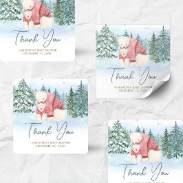 Baby Het is koud buiten het Baby shower van de win Vierkante Sticker