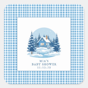 Baby Het is koud buiten het Baby shower van de win Vierkante Sticker