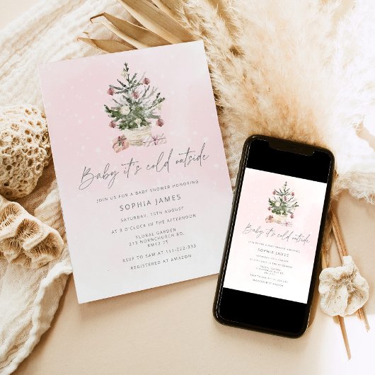 Baby het is koud buiten het baby shower van het ke kaart