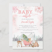 Baby Het is koud buiten het Baby shower van het wi Kaart (Voorkant)