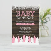 Baby Het is koud buiten het Baby shower van het wi Kaart (Staand voorkant)