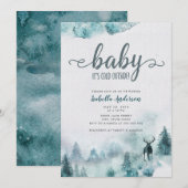 Baby Het is Koud Buiten het Baby shower van het Wi Kaart (Voorkant / Achterkant)