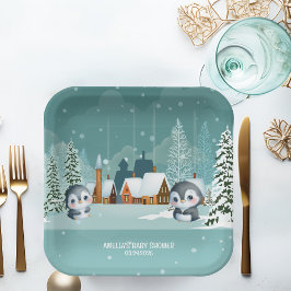 Baby Het is Koud Buiten het Baby shower van het Wi Papieren Bordje