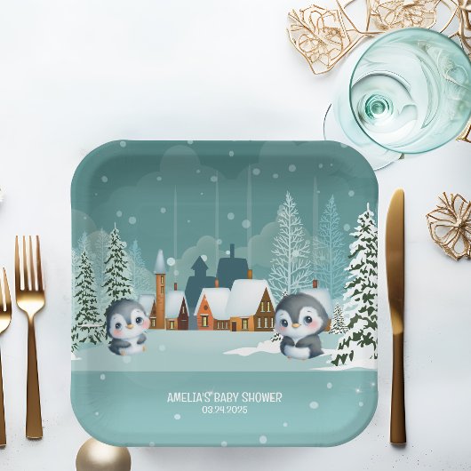 Baby Het is Koud Buiten het Baby shower van het Wi Papieren Bordje