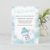 Baby Het is koud buiten het Baby shower van Winter Kaart (Staand voorkant)