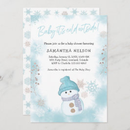 Baby Het is koud buiten het Baby shower van Winter Kaart