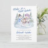 Baby het is koud buiten het Baby shower van Winter Kaart (Staand voorkant)
