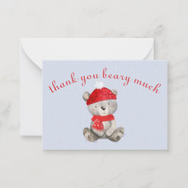 Baby Het is koud buiten het Beer Dank u kaarten Notitiekaartje