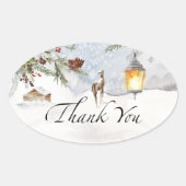 Baby het is koud buiten het groene. ovale sticker (Voorkant)