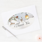 Baby het is koud buiten het groene. ovale sticker (Envelop)