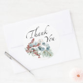 Baby het is koud buiten het groene. ronde sticker (Envelop)