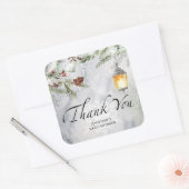 Baby het is koud buiten het groene vierkant vierkante sticker (Envelop)