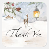 Baby het is koud buiten het groene. vierkante sticker (Voorkant)