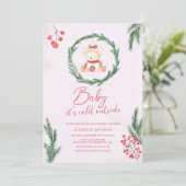 Baby het is koud buiten het kerstBaby shower Uitno Kaart (Staand voorkant)