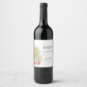 Baby Het is koud buiten het kerstBaby shower. Wijn Etiket (Voorkant)