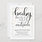 Baby Het is koud buiten het kerstfeest Kaart (Voorkant)