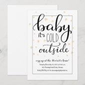 Baby Het is koud buiten het kerstfeest Kaart (Voorkant / Achterkant)