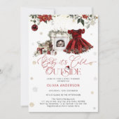 Baby het is koud buiten het moderne Baby shower Kaart (Voorkant)