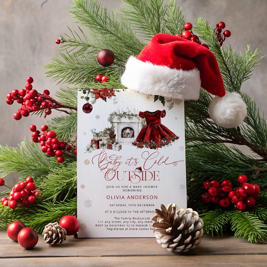 Baby het is koud buiten het moderne Baby shower Kaart