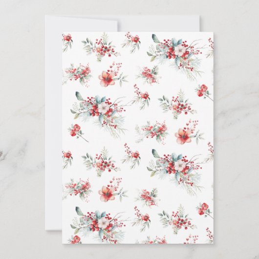 Baby het is koud buiten het moderne bloemenBaby sh Kaart (Achterkant)