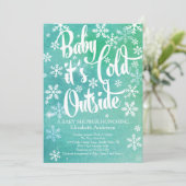 Baby Het is koud buiten het neutrale Baby shower Kaart (Staand voorkant)