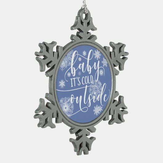 Baby het is Koud Buiten het Ornament van Kerstmis. (Links)