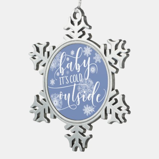 Baby het is Koud Buiten het Ornament van Kerstmis. (Rechts)