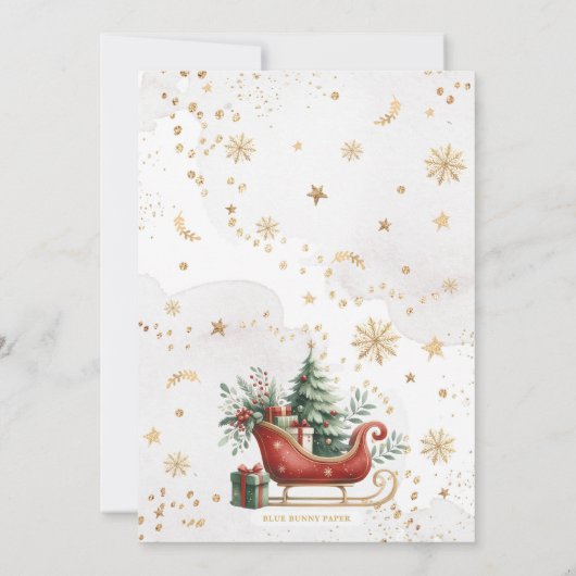 Baby Het is koud buiten het Rode Kerst Baby shower Kaart (Achterkant)