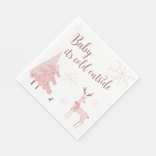 Baby Het is koud buiten het servet (Hoek)
