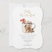 Baby Het is koud buiten het warme cacaoBaby shower Kaart (Voorkant)