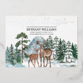 Baby het is koud buiten het WinterBaby shower Snow Folie Uitnodiging (Voorkant)