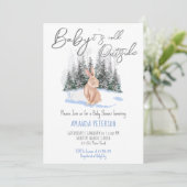 Baby Het is koud buiten het winterkonijnenbaby sho Kaart (Staand voorkant)