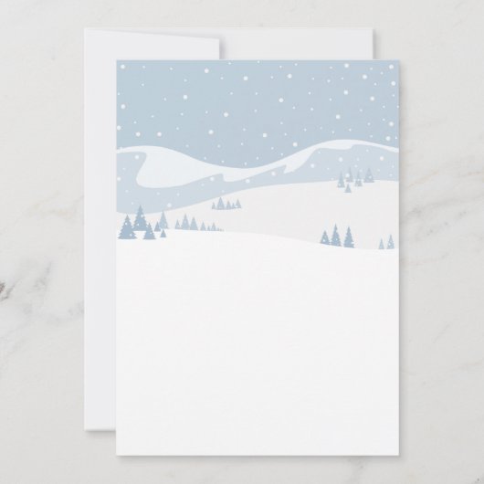 Baby Het is koud buiten het winterkonijnenbaby sho Kaart (Achterkant)