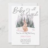 Baby Het is koud buiten het winterkonijnenbaby sho Kaart (Voorkant)