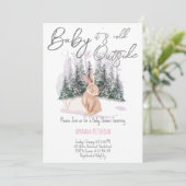 Baby Het is koud buiten het winterkonijnenbaby sho Kaart (Staand voorkant)