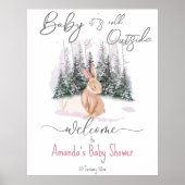 Baby Het is koud buiten het winterkonijnenbaby sho Poster (Voorkant)
