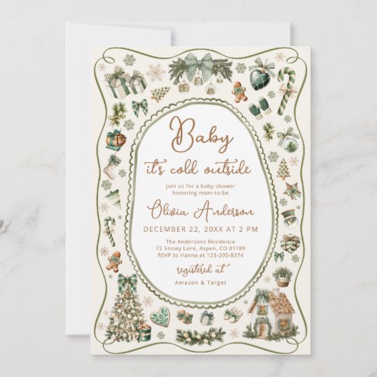 Baby het is koud buiten het winterneutrale Baby sh Kaart (Voorkant)