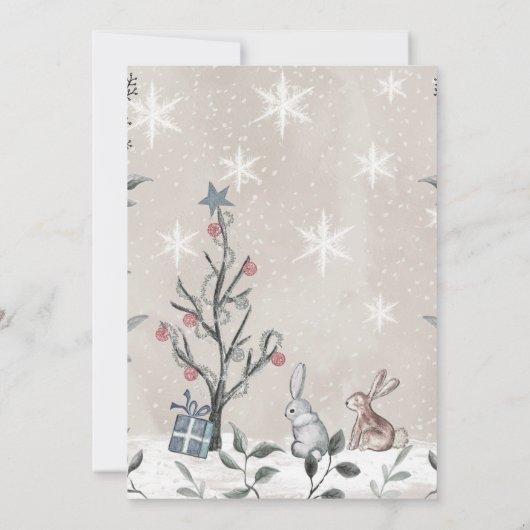 Baby het is koud buiten het winterse baby shower i kaart (Achterkant)